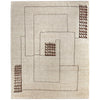 Feizy Agape 69H7F Modern Abstract Rug in Ivory/Brown
