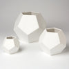 Global Views Faceted Vase - Matte White