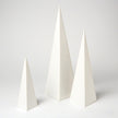 Global Views Pyramid Objet - Matte White - Set of 3