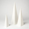 Global Views Pyramid Objet - Matte White - Set of 3