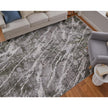 Feizy Cadiz 39N6F Modern Abstract Rug in Gray/Green/Taupe