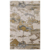 Feizy Aura 3737F Modern Watercolor Rug in Gray/Ivory/Gold