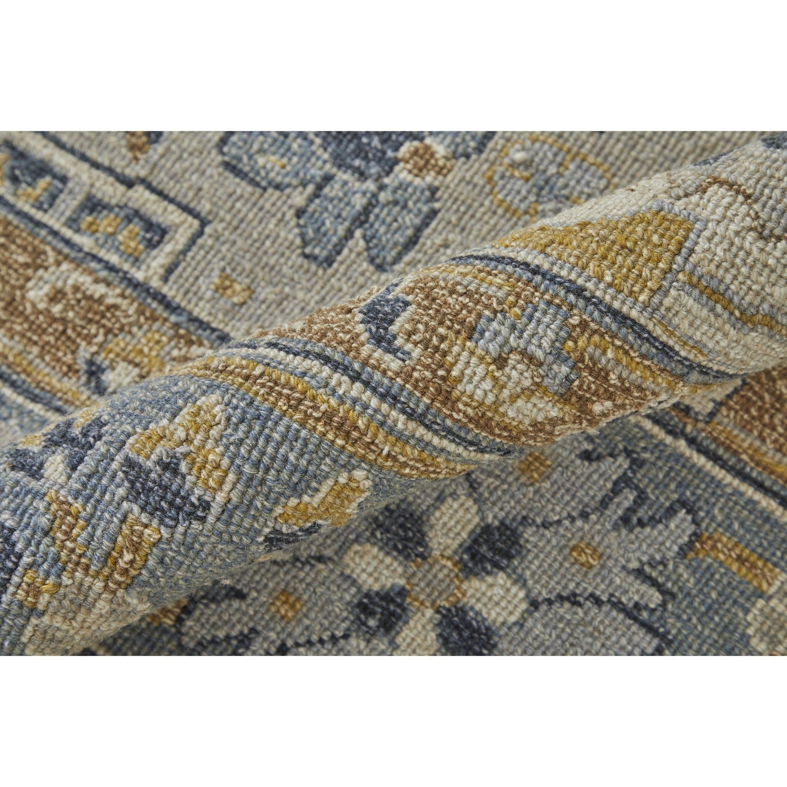 Feizy Corbitt 0612F Traditional Oriental in Blue/Brown/Gray