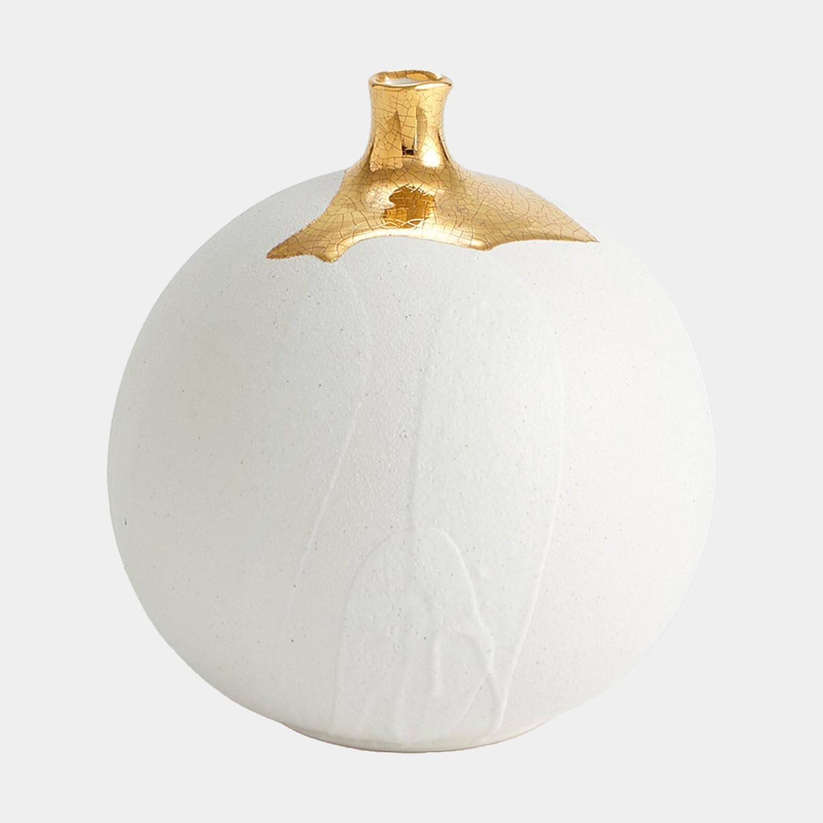 Global Views Dipped Golden Crackle Vase