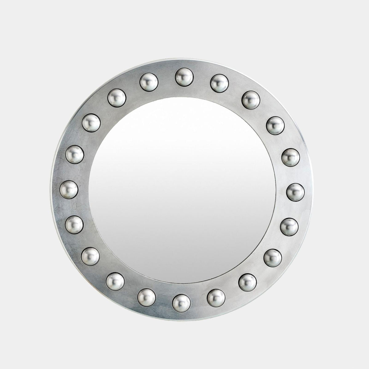 Global Views Silver Embedded Sphere Mirror