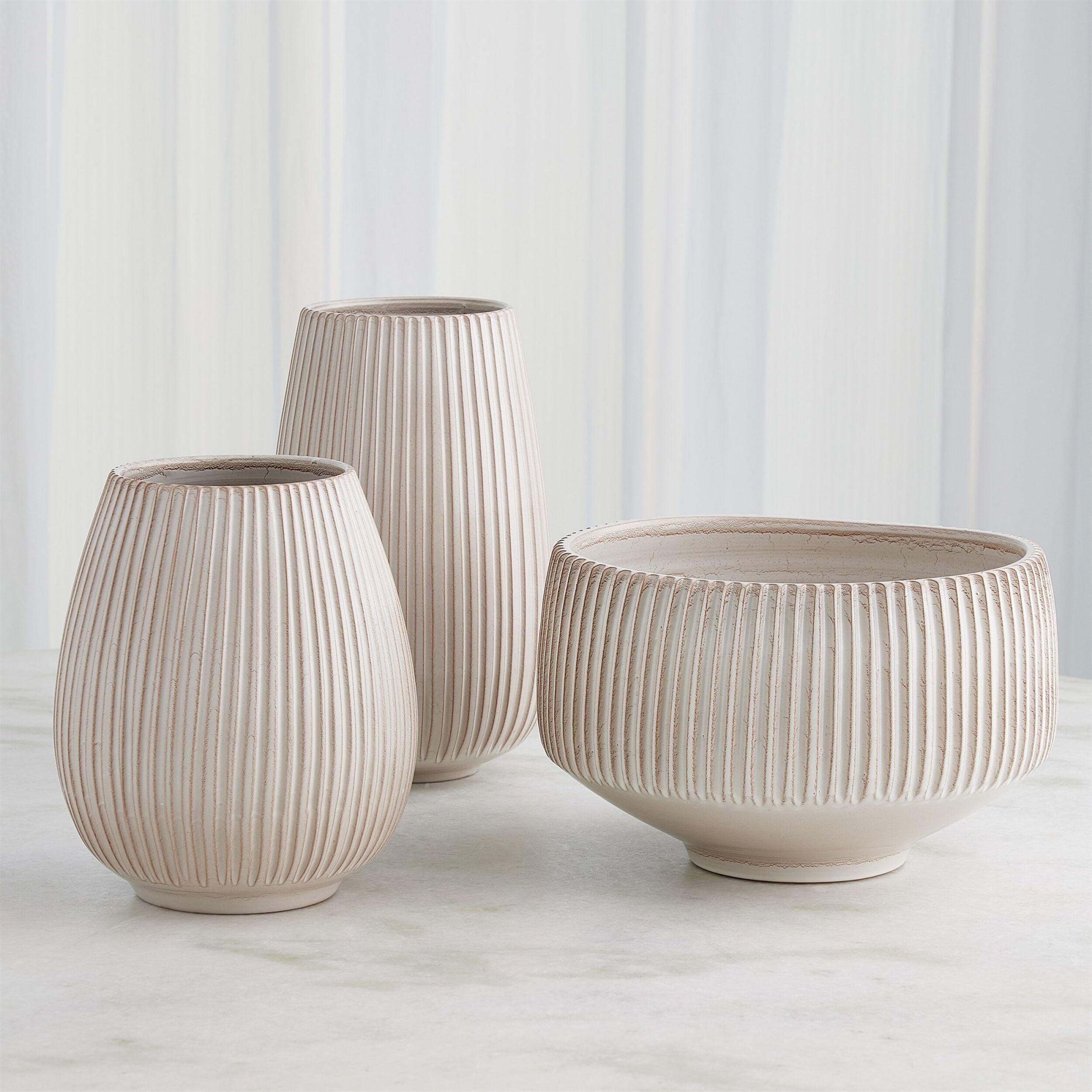 Global Views Vergule Ribbed Vase