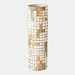 Global Views Racked Golden Mosaic Vase Clearance