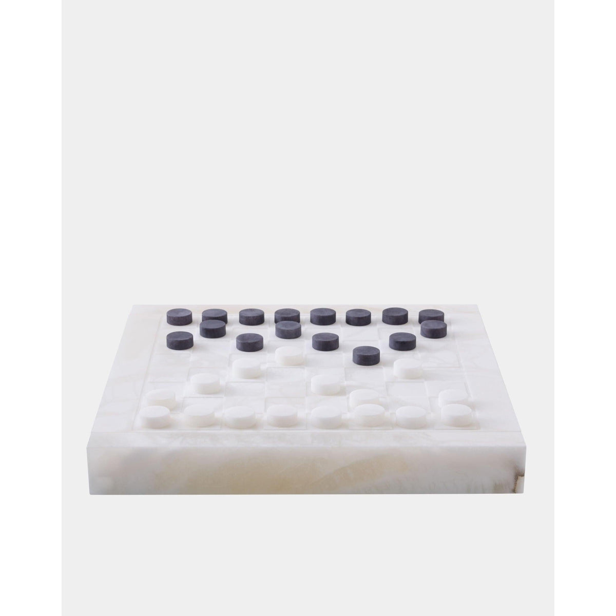 Global Views Augustus Alabaster Chess Checkers Set