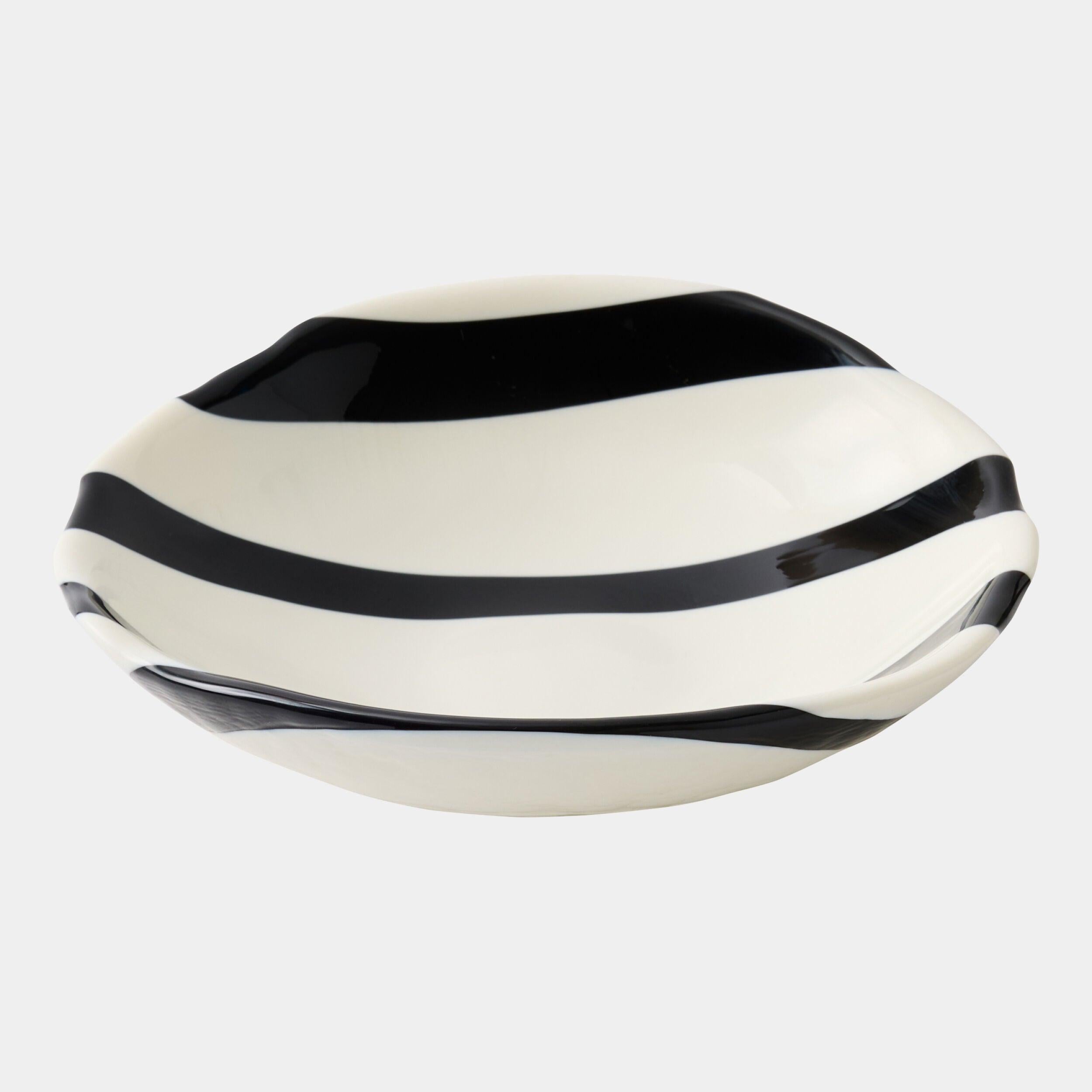 Global Views Palermo Striped Folded Plate