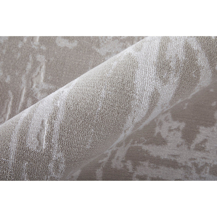 Feizy Prasad 39NAF Modern Abstract in Ivory/Taupe/Silver
