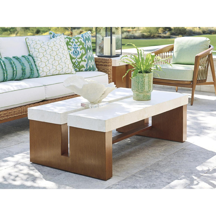 Tommy Bahama Outdoor Palm Desert Poolside Rectangular Cocktail Table