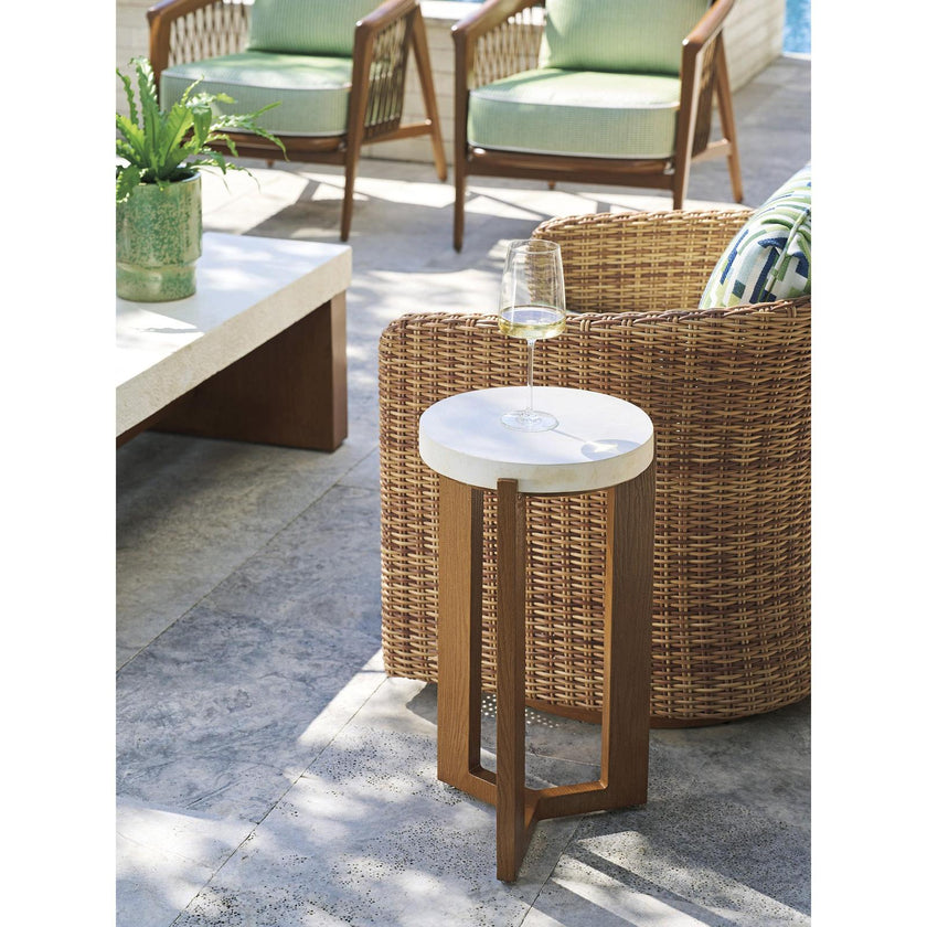 Tommy Bahama Outdoor Palm Desert Poolside Round Accent Table