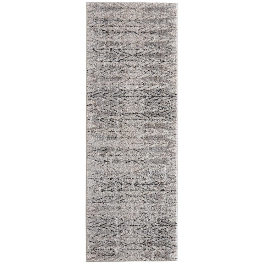 Feizy Vancouver 39NTF Modern Geometric Rug in Ivory/Tan/Brown
