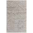 Feizy Vancouver 39NPF Modern Geometric Rug in Ivory/Tan/Brown