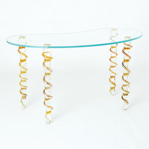 Global Views Kidney Glass Vanity Desk Clearance