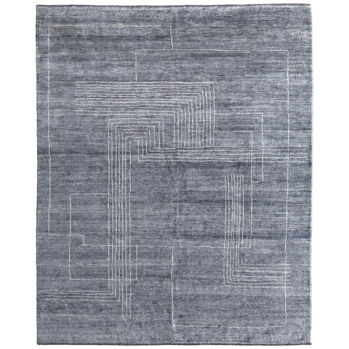 Feizy Agape 69H9F Modern Abstract Rug in Gray/Ivory