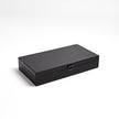 Global Views Marbled Leather D Ring Box - Black