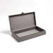 Global Views Marbled Leather D Ring Box - Dark Grey
