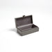 Global Views Marbled Leather D Ring Box - Dark Grey