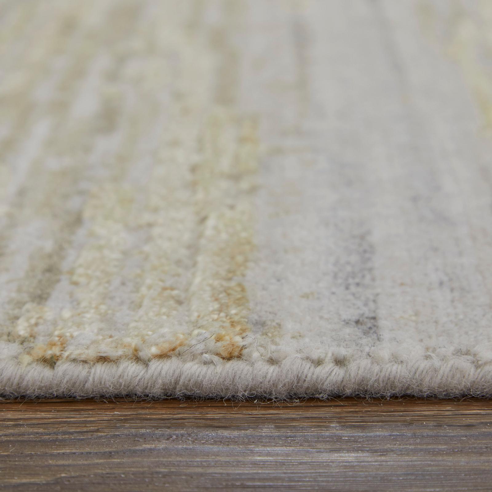 Feizy Eastfield 69FTF Modern Abstract Rug in Yellow/Ivory/Gold