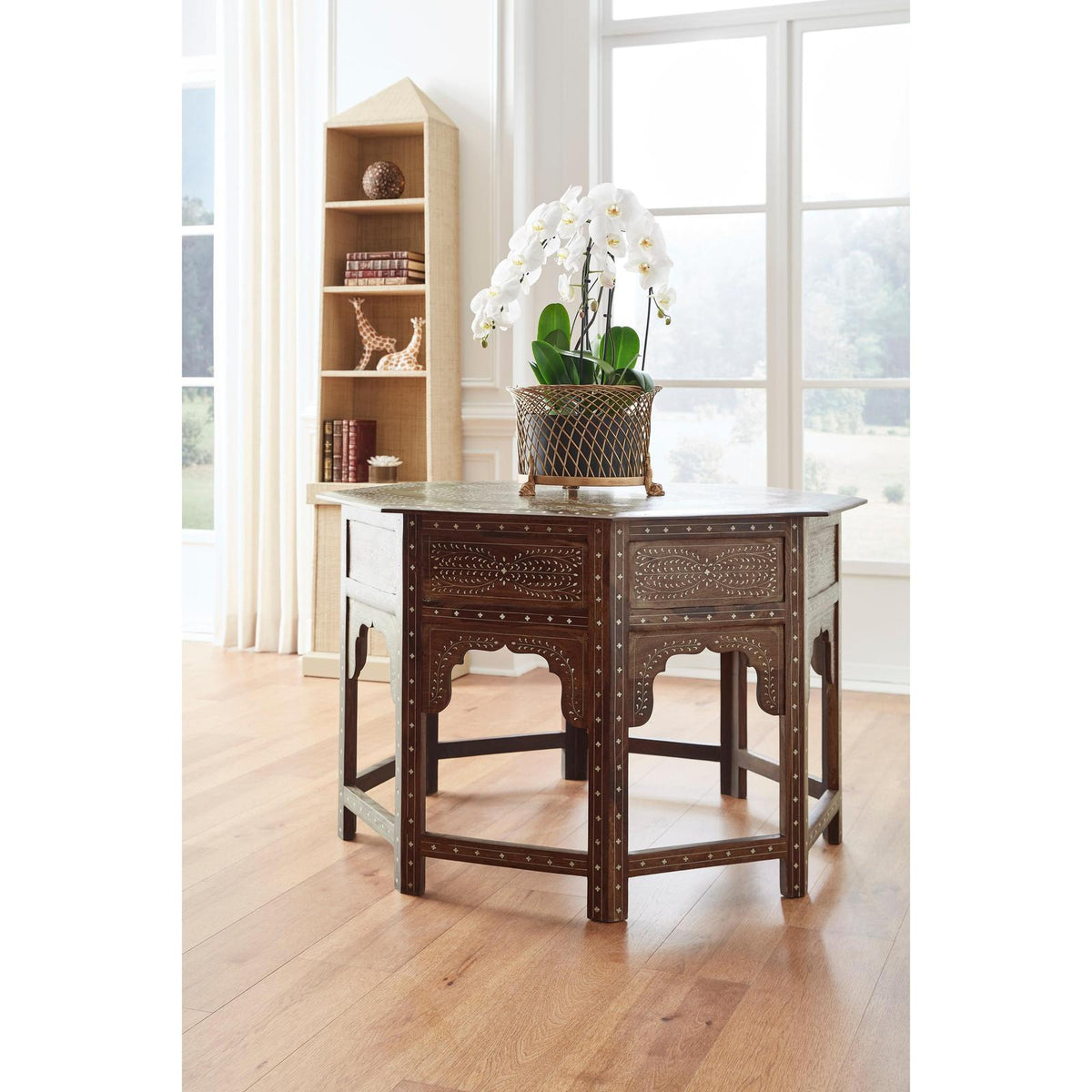 Chelsea House Grass Cloth Bookcase