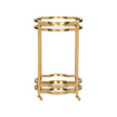Chelsea House Quatrefoil Gold Bar Cart