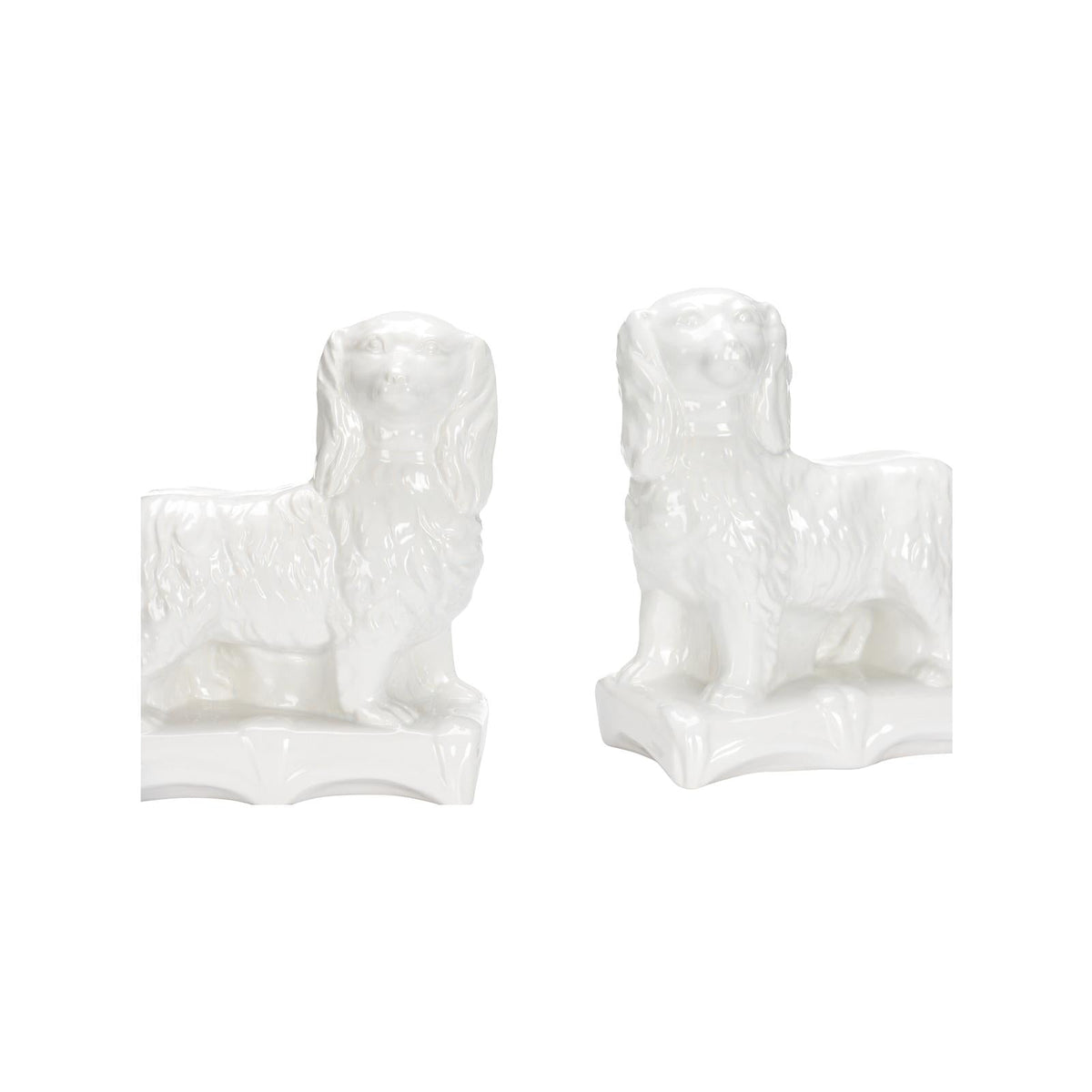 Chelsea House Staffordshire White Spaniel - Set of 2