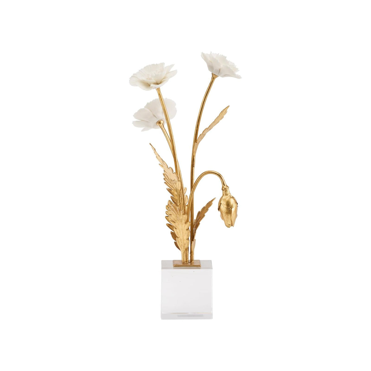 Chelsea House Porcelain Poppie in Crystal Base