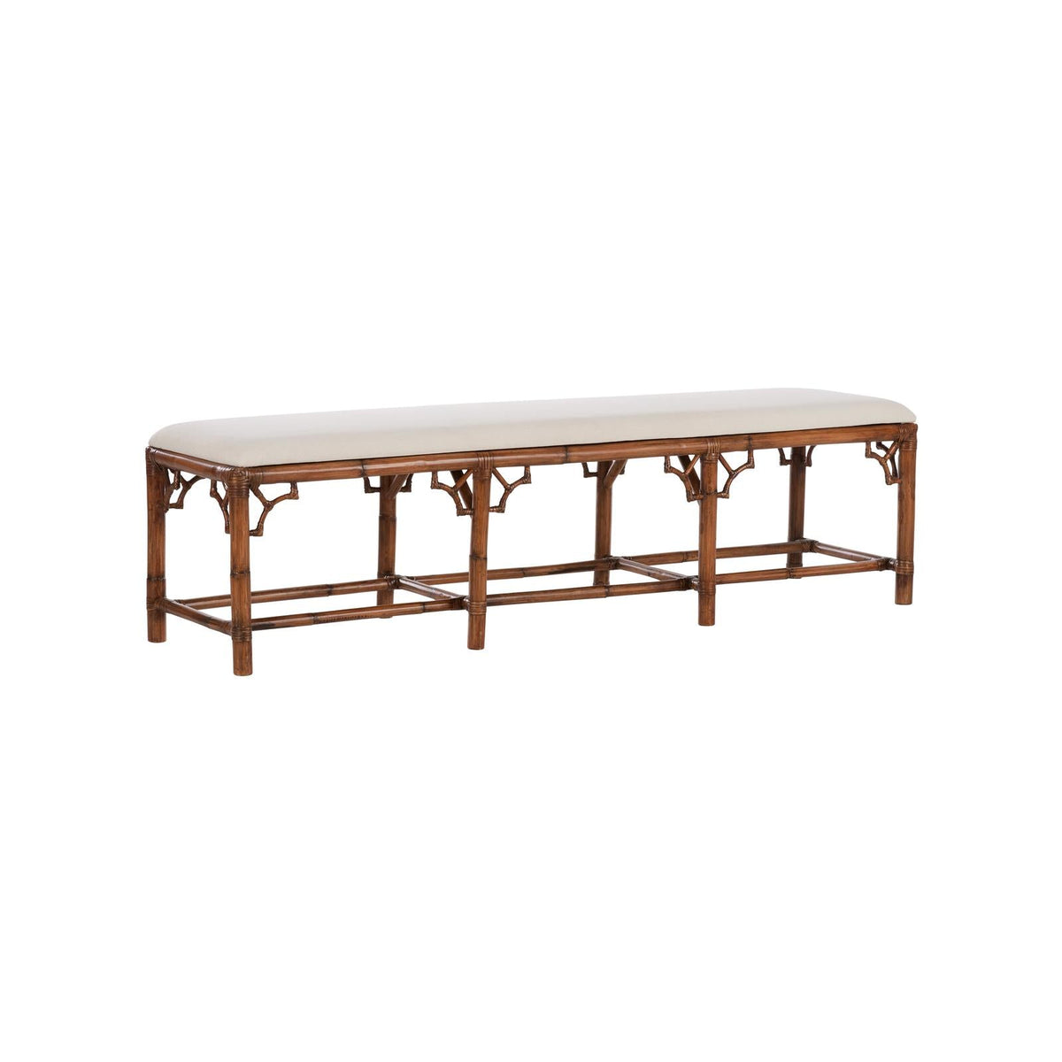 Chelsea House Chippendale Bamboo Brown Bench