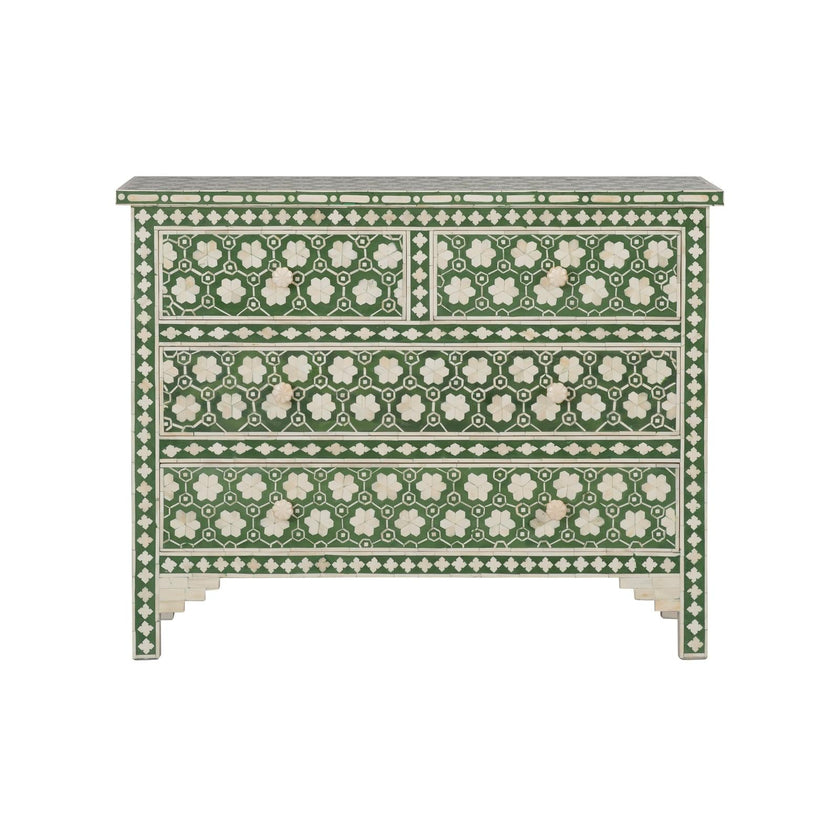 Chelsea House Clark Green White Inlaid Chest