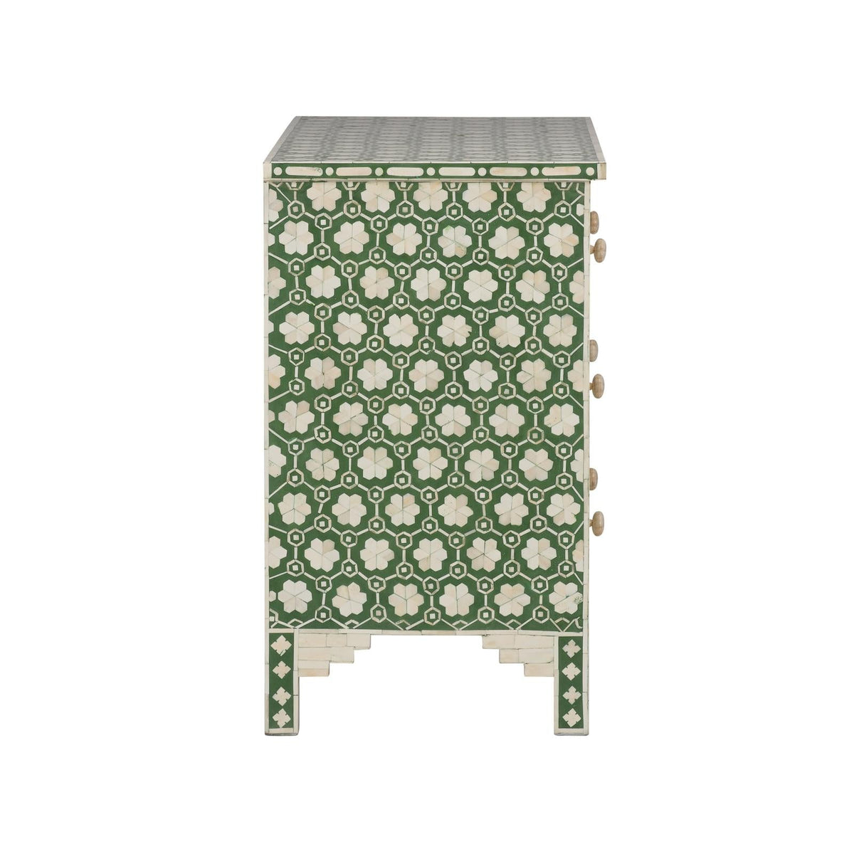 Chelsea House Clark Green White Inlaid Chest
