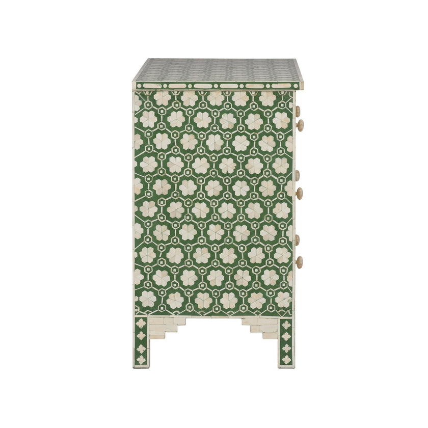 Chelsea House Clark Green White Inlaid Chest