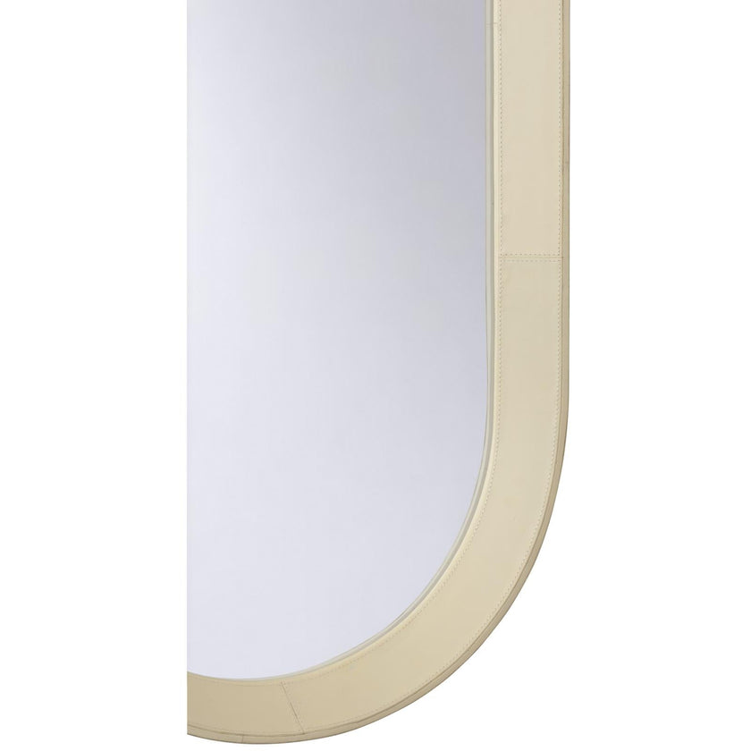 Chelsea House Oval Leather Mirror