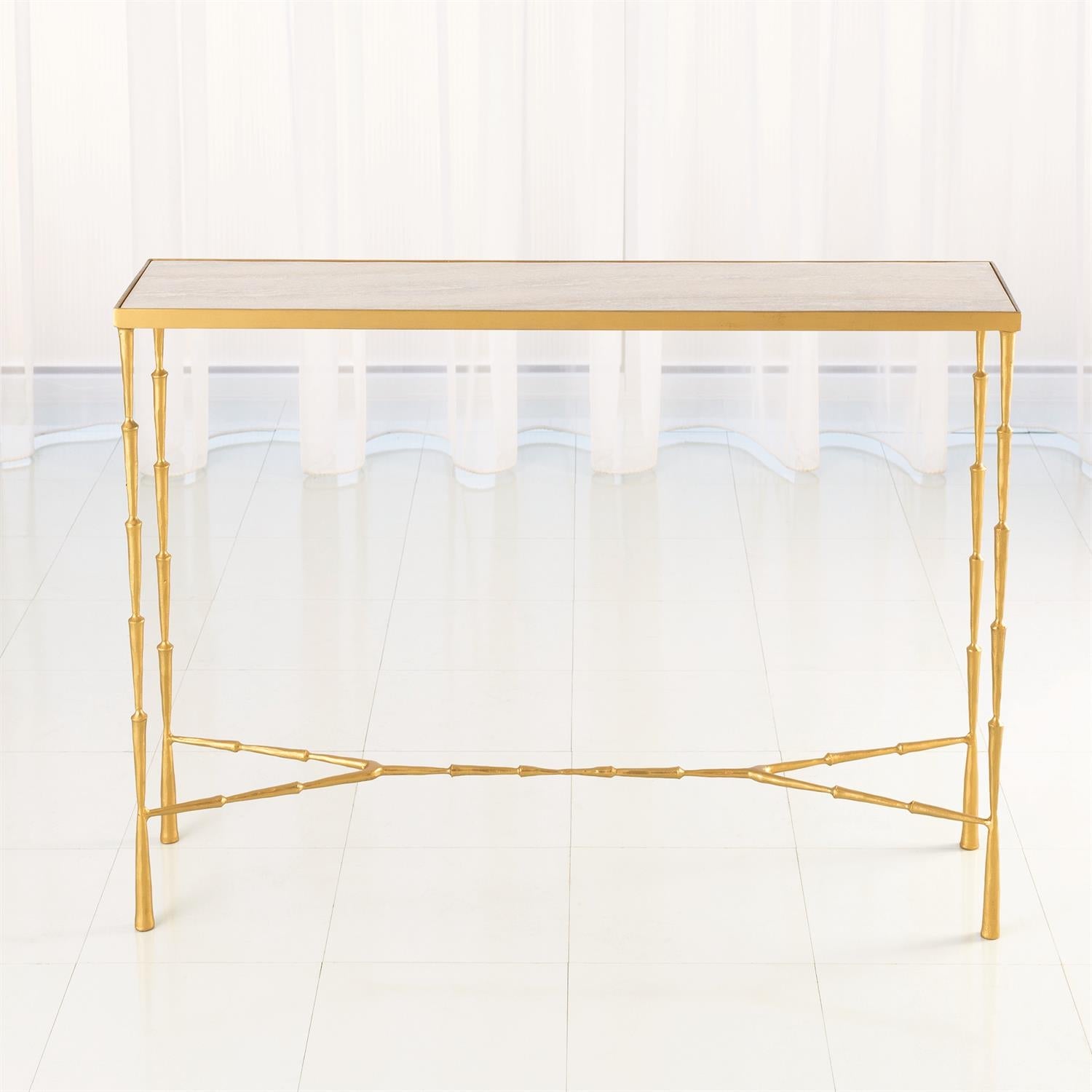 Global Views Spike Console - Antique Brass