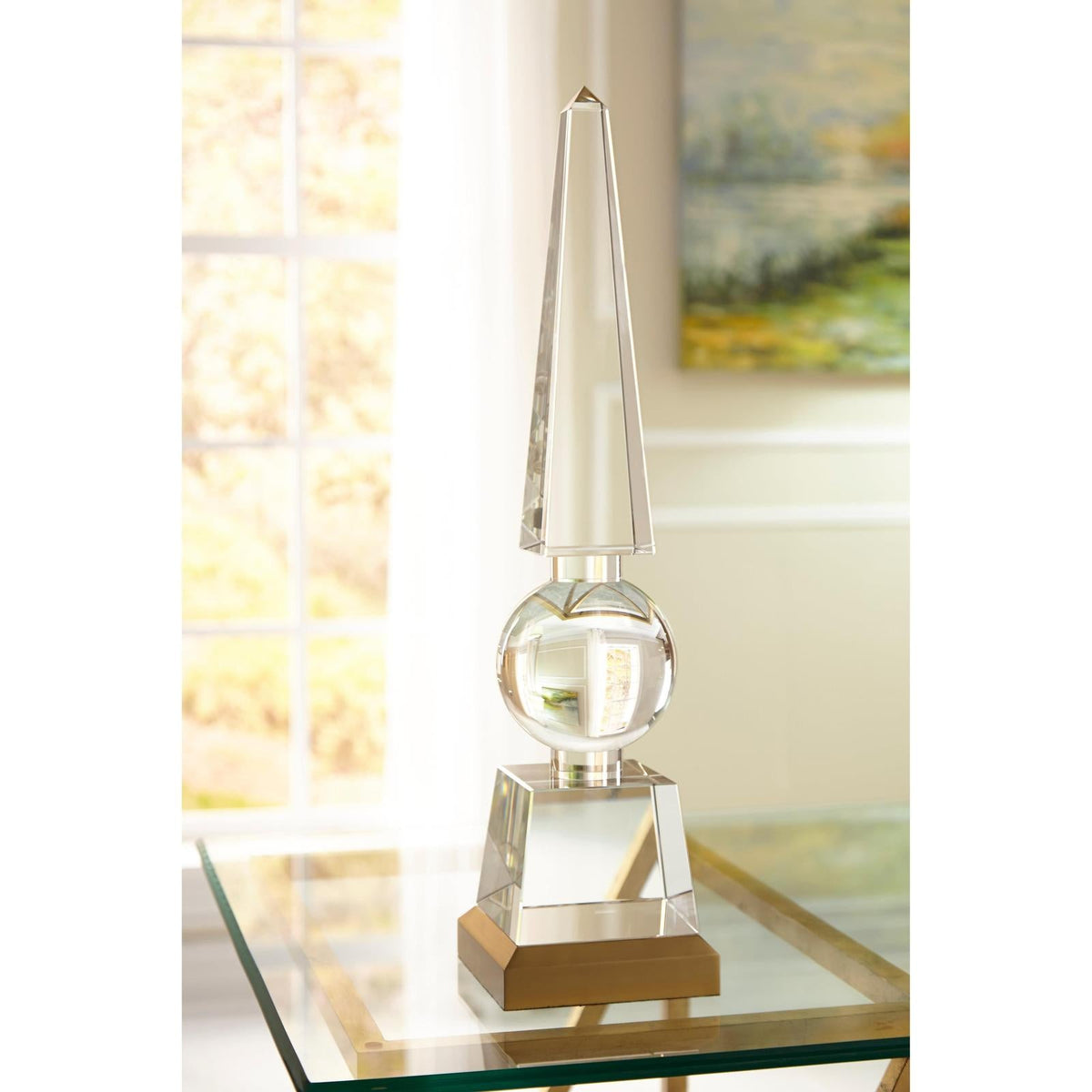 Chelsea House Architectural Crystal Obelisk