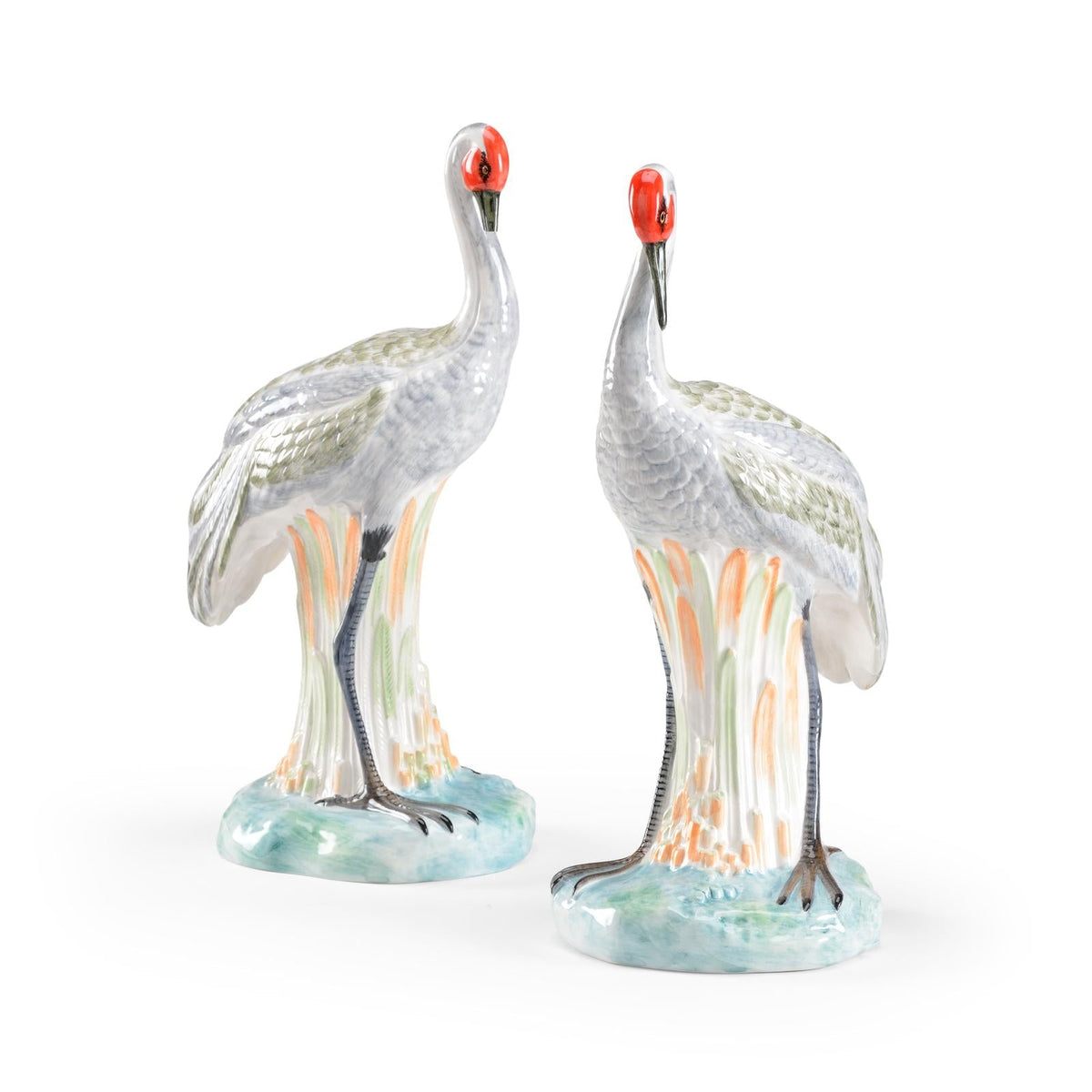 Chelsea House Cranes Sculpture, Pair