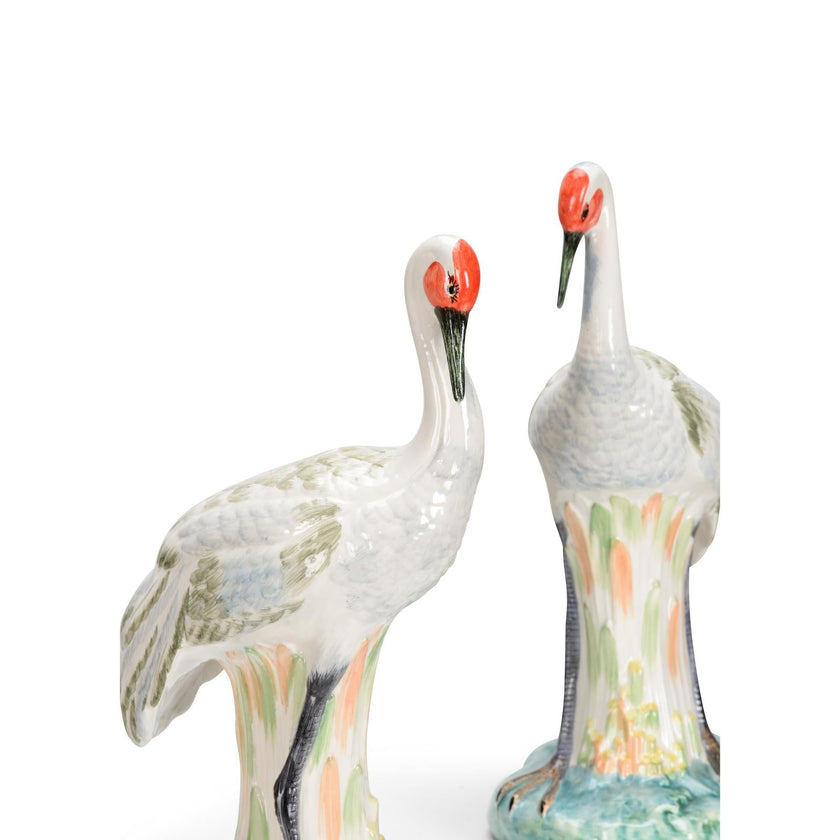 Chelsea House Cranes Sculpture, Pair