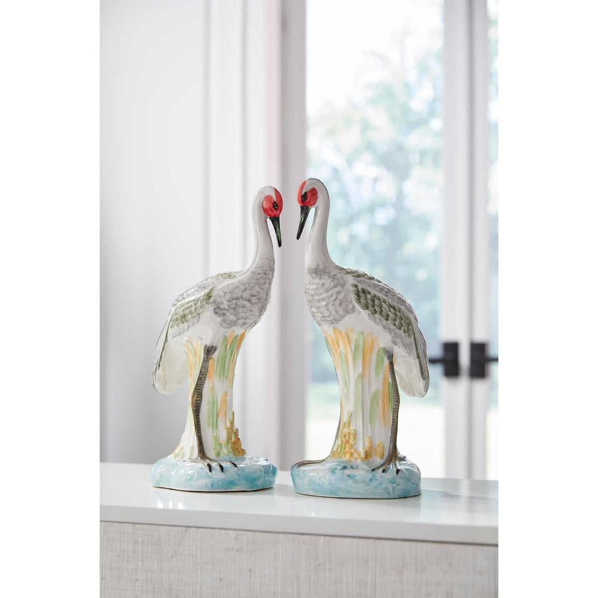 Chelsea House Cranes Sculpture, Pair