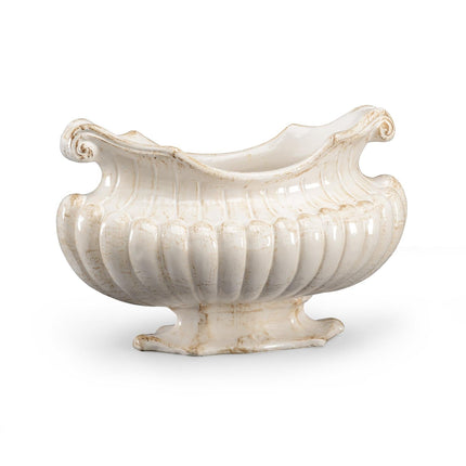 Chelsea House Antique White Oval Pot