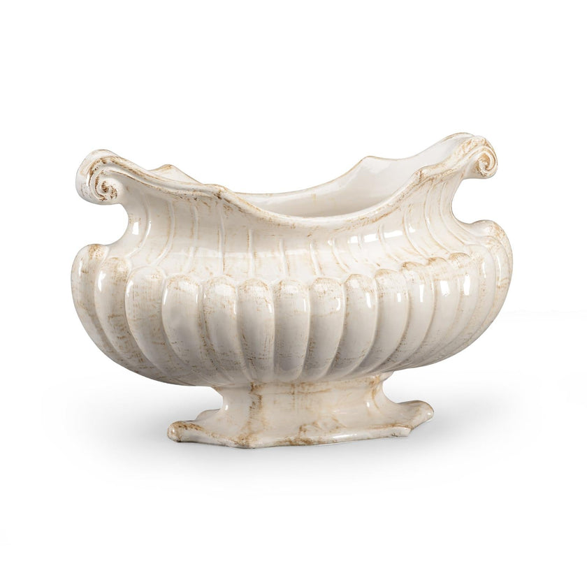 Chelsea House Antique White Oval Pot