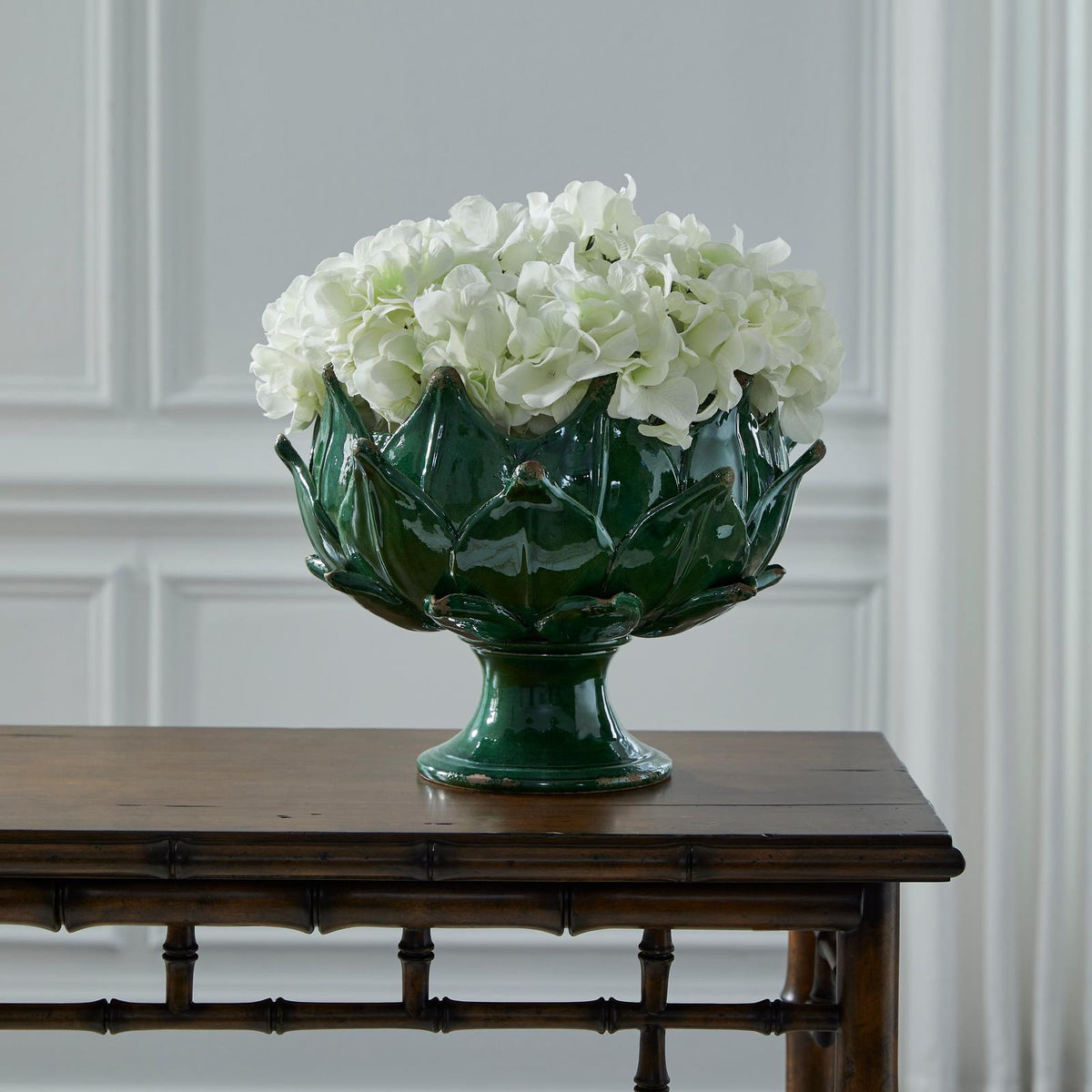 Chelsea House Green Leaf Vase