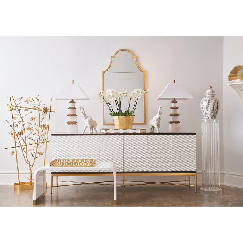 Chelsea House Herringbone Coverd Gold Urn