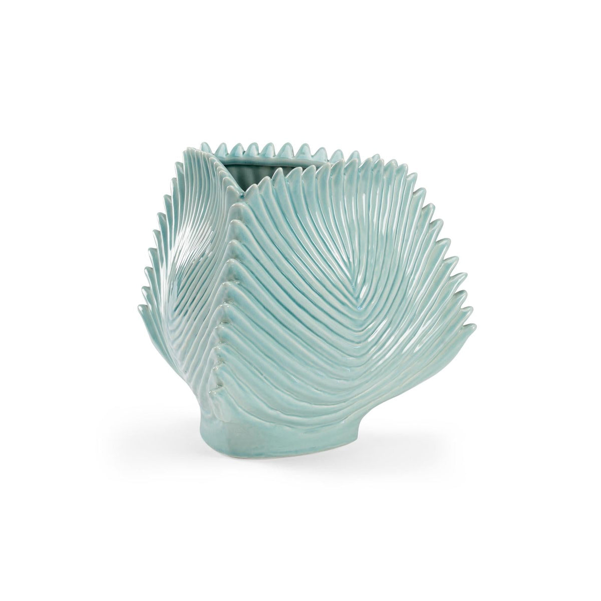 Chelsea House Seafoam Palm Leaf Vase