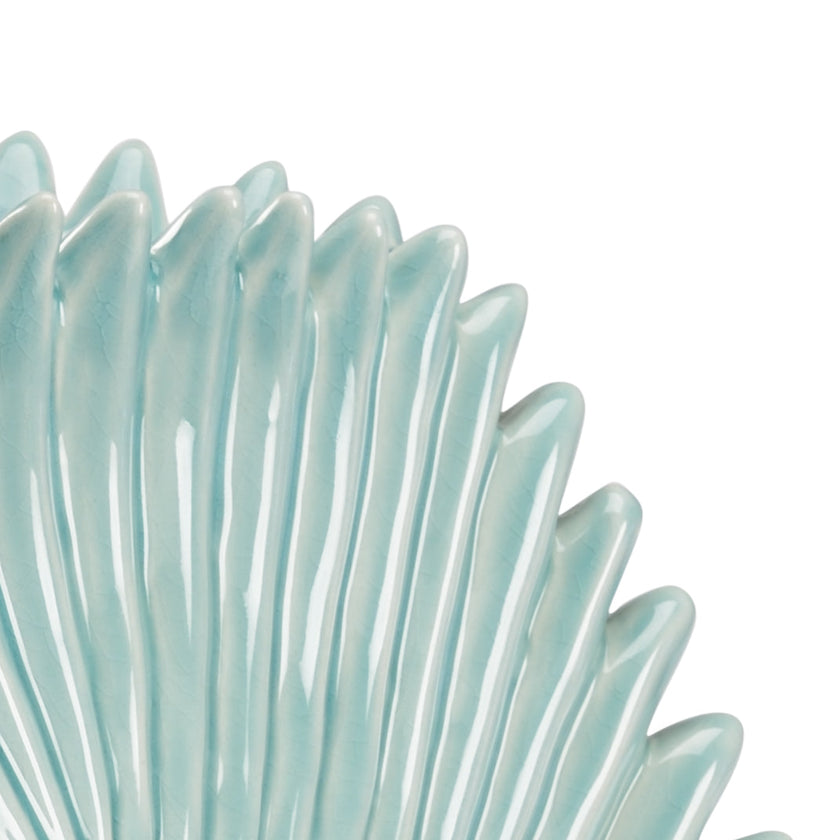 Chelsea House Seafoam Palm Leaf Vase