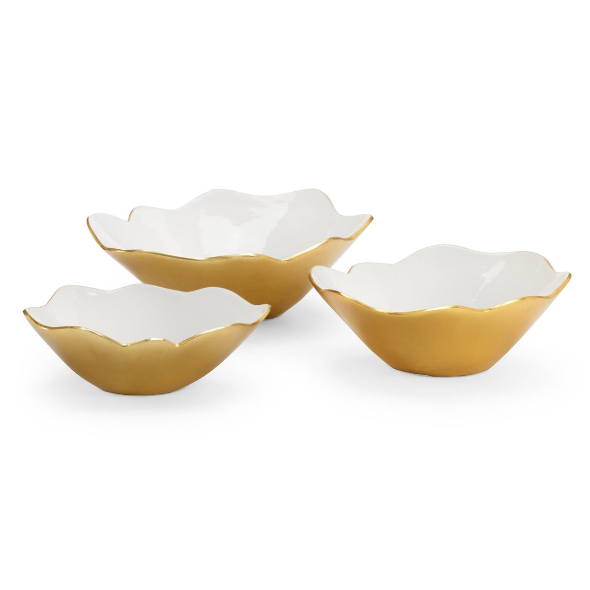 Chelsea House White Enameled Bowls - Set of 3