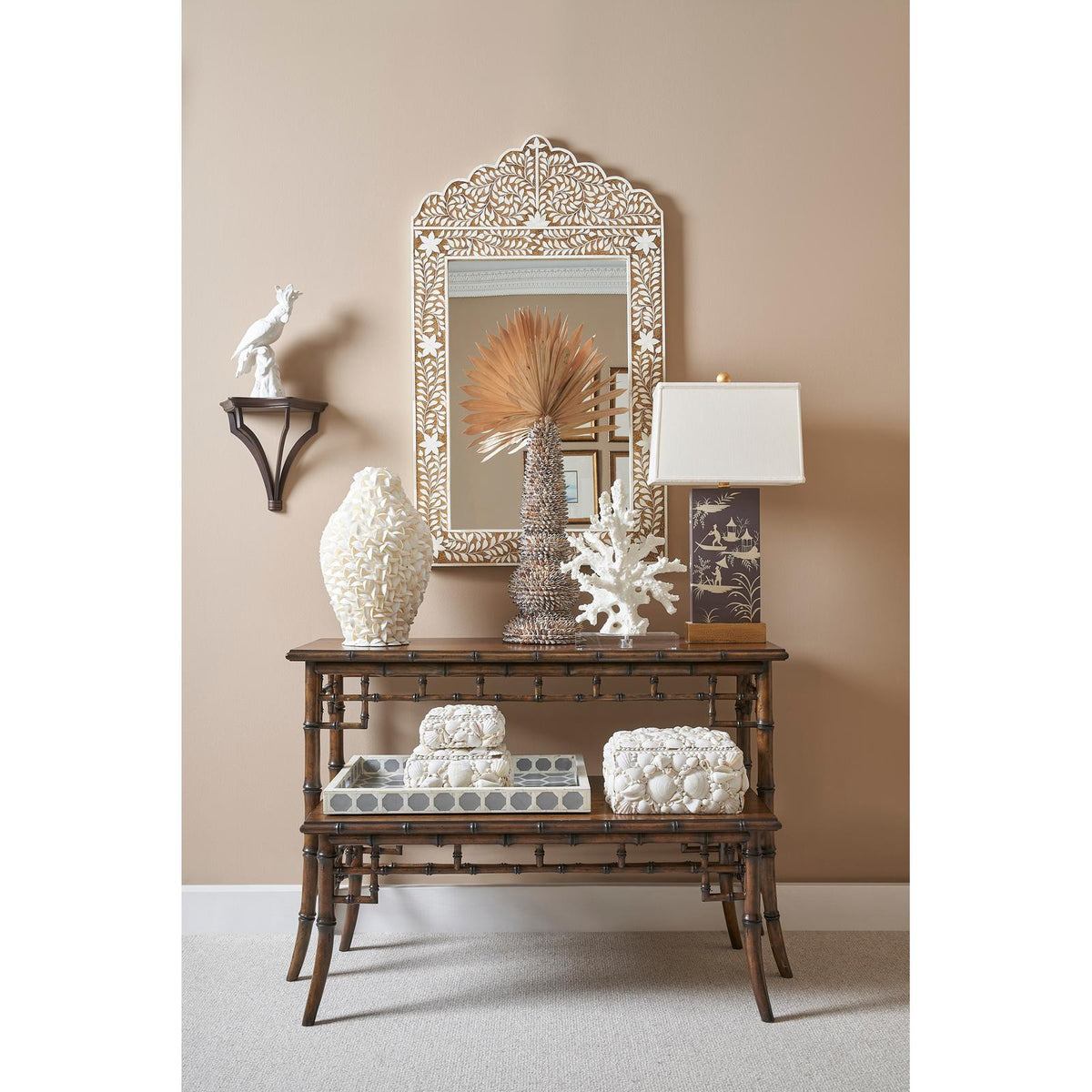 Chelsea House White Shell Boxes - Set of 3