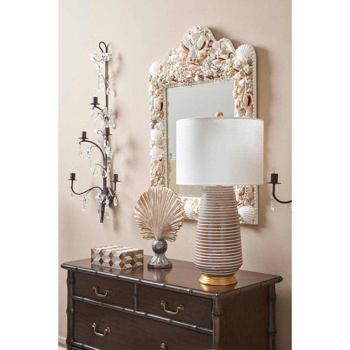 Chelsea House Shell Square Mirror