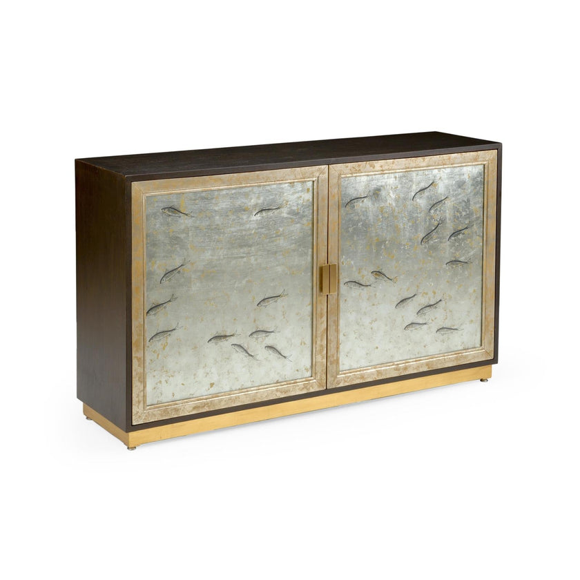 Chelsea House Chinoiserie Fish Painted Cabinet