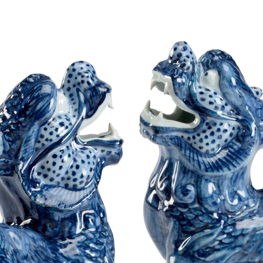 Chelsea House Blue Foo Dogs, Pair