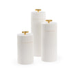 Chelsea House White Bamboo Canisters - Set of 3